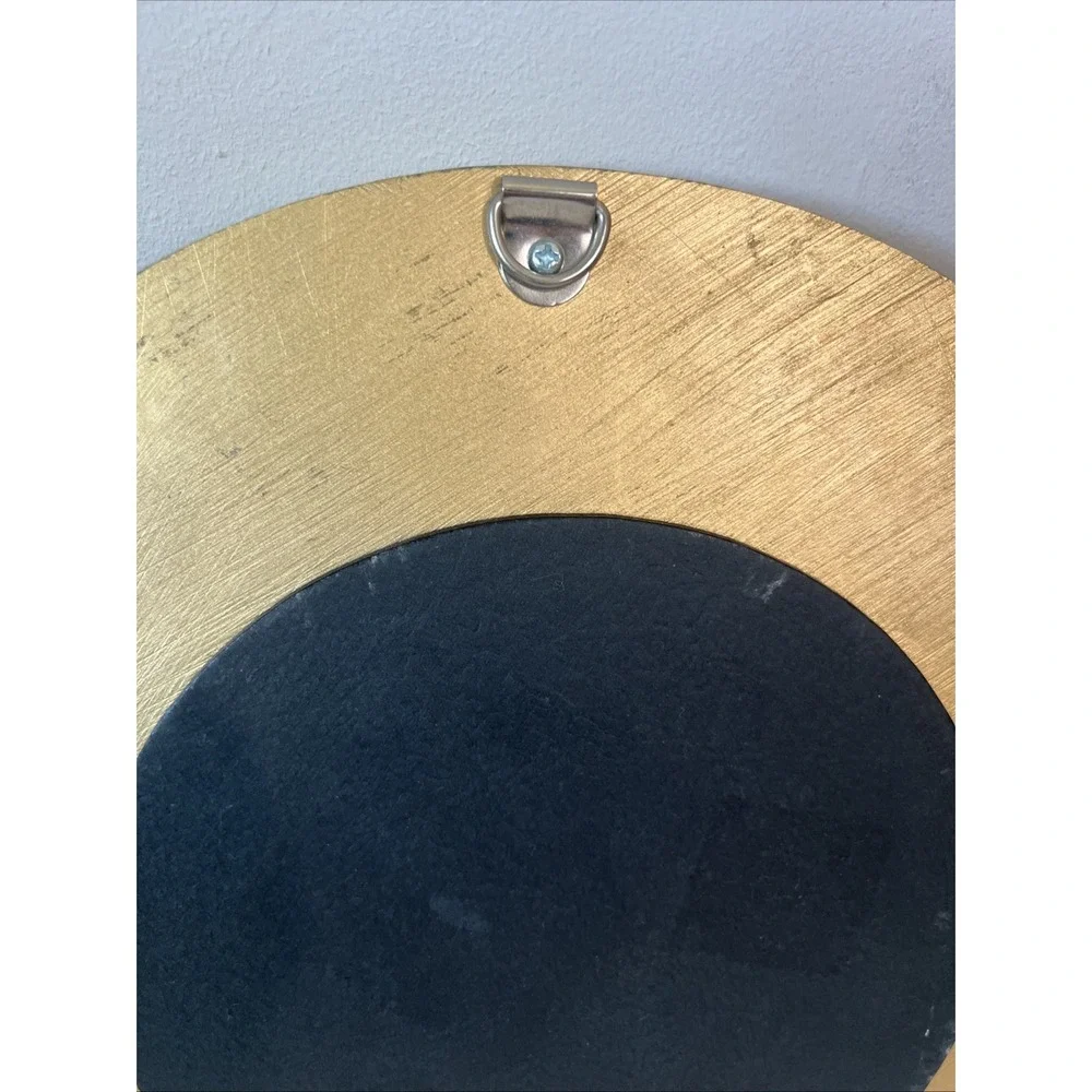 Vintage Gold Sunburst Wall Mirror Decorative Celestial Boho Sun Whimsical 90's